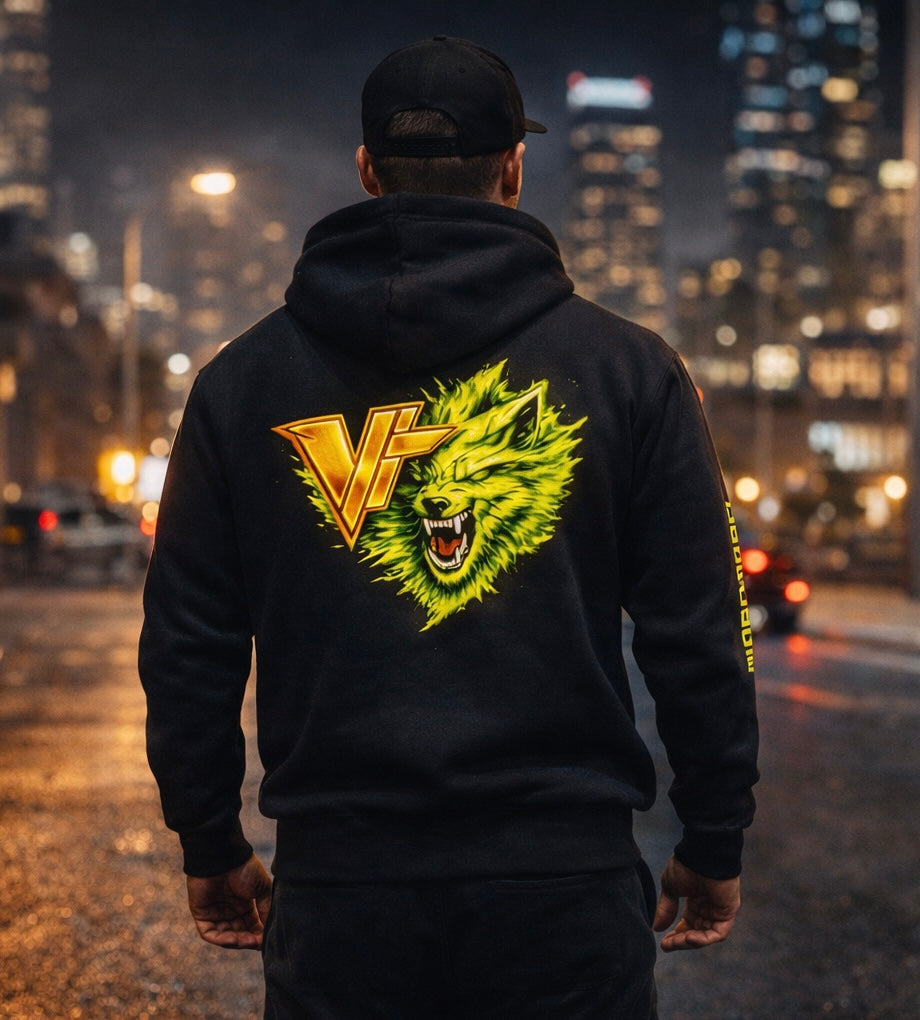 LONE CODE NEON GREEN - OVERSIZED HOODIE (Unisex)