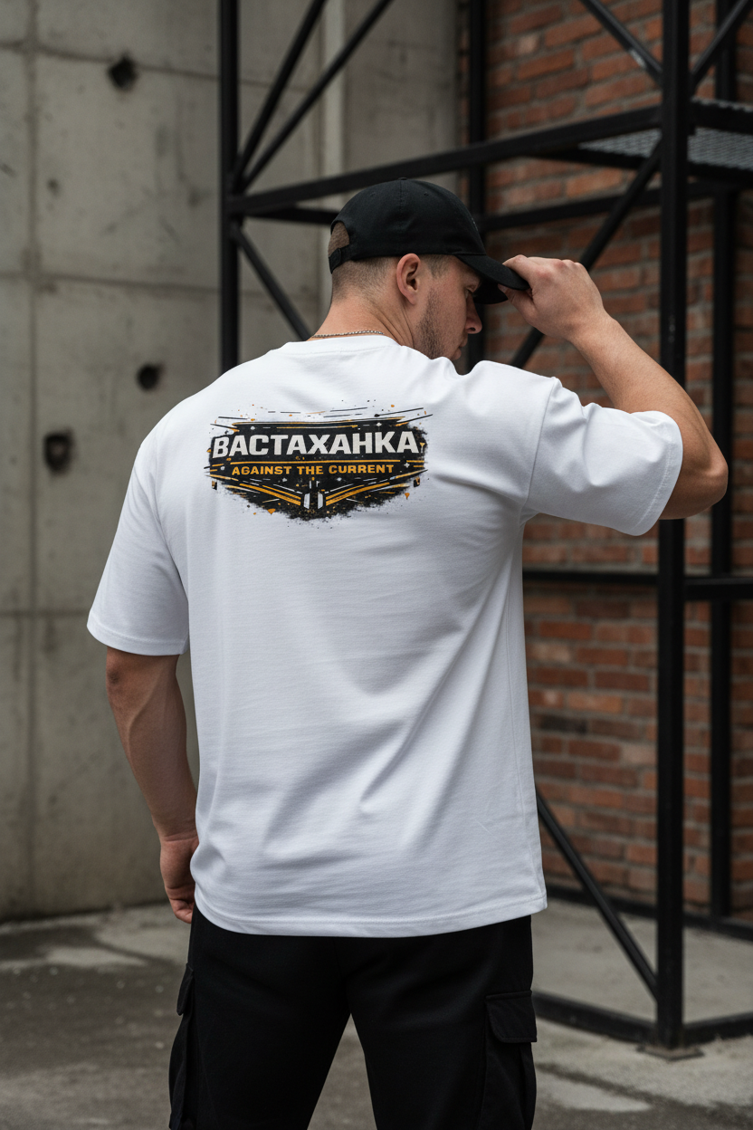 Against the Current t-shirt muscular person with cap
