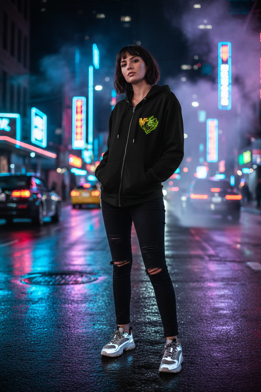 Lifestyle – nainen, neonvalot