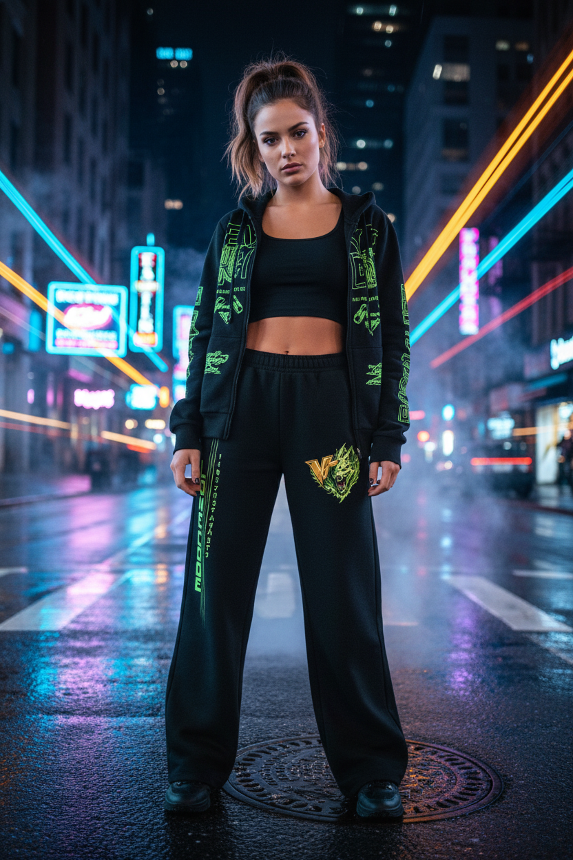 Lifestyle – nainen, neonvalot