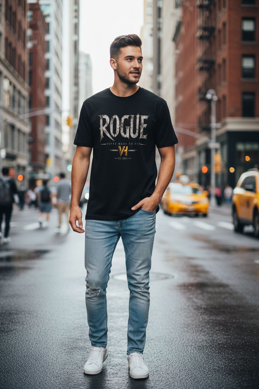 Mies ROGUE-paidassa