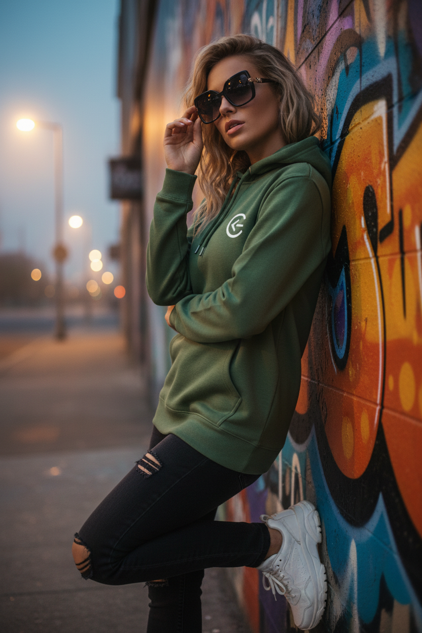 Nuolilogo Huppari Military Green - nainen